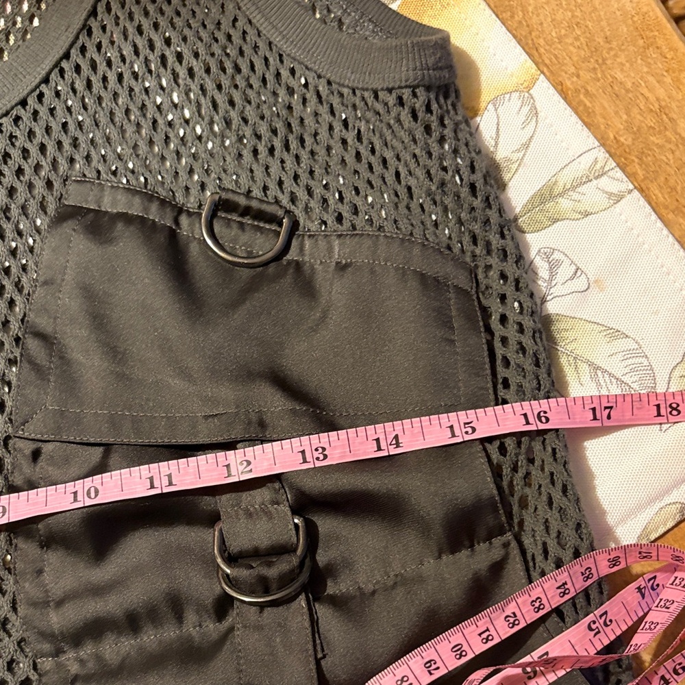 Barbara Bui Olive Mesh Tank with Pockets - Picture 11 of 11